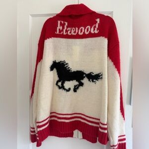 Elwood Red and White Horse Sweater